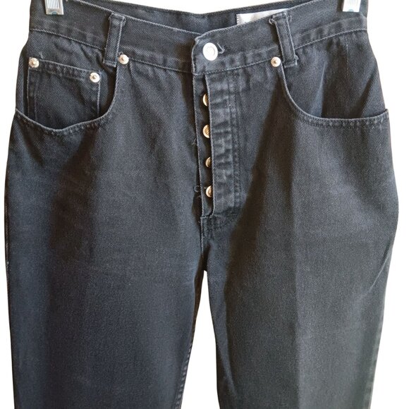 26x32 9 Vintage Lawman Western Jeans Cowgirl Black Fade High-Waist Button-Fly - Picture 4 of 5